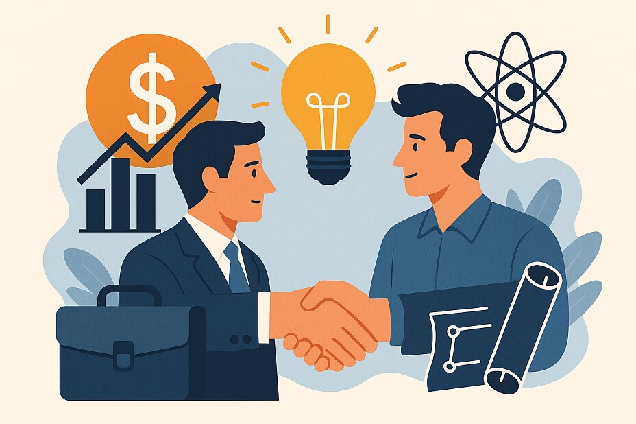 Zusammenarbeit von Wirtschaft und Technik als Basis für zukunftsweisende Innovationen.