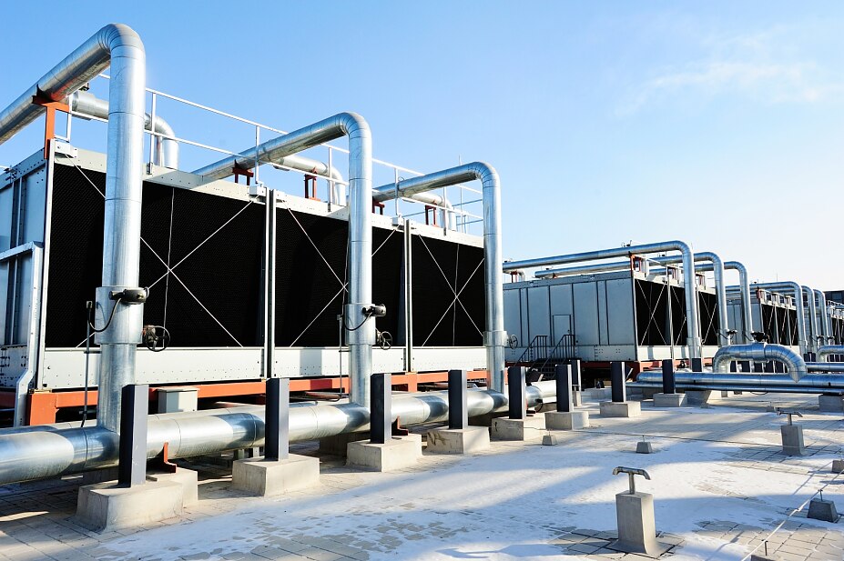 Eine moderne Industrielle Kälteanlage