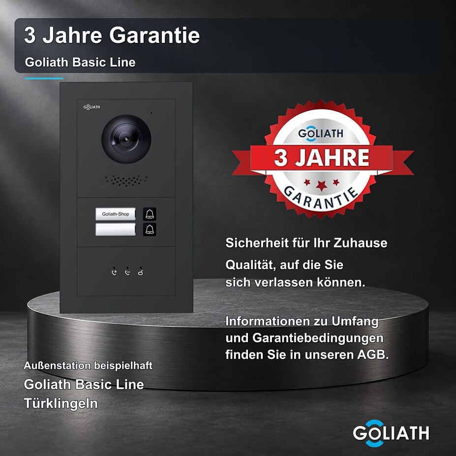 Goliath Basic Line Türklingel mit Kamera, Innenmonitor und originalem 3-Jahre-Garantiesiegel